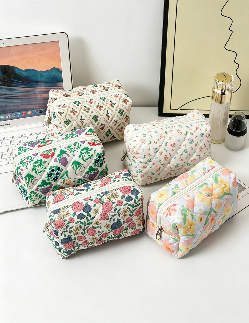 Quilted Cosmetic Storage Bag - DippedShop Wholesale - #9955