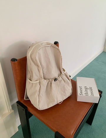 Minimalist Solid Color Nylon Sport Backpack 6S10BBG1437