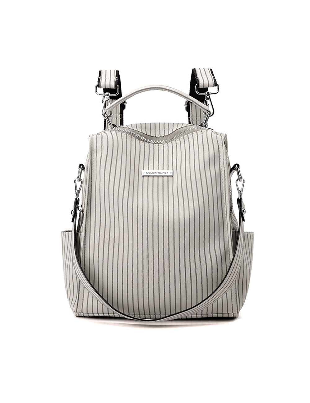 Minimalist Striped Large Capacity Backpack 6S10BBG1456