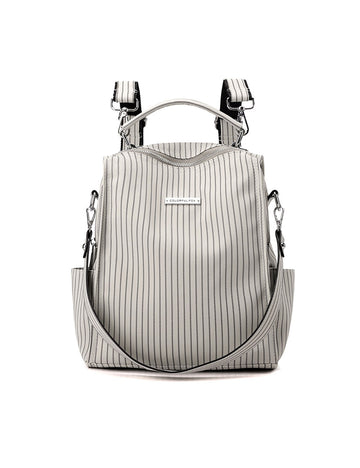 Minimalist Striped Large Capacity Backpack 6S10BBG1456