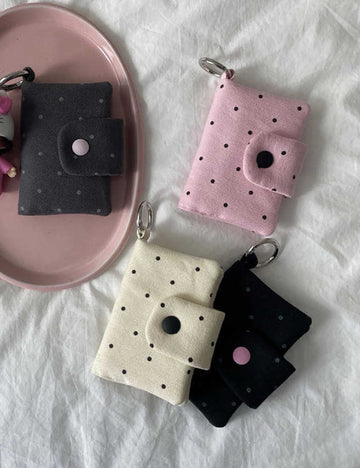 Cute Polka Dots Print Coin Purse Wallet 6S10BWB153