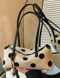 Vintage Polka Dots Canvas Shoulder Bag 6W10BBG1354