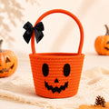Halloween Woven Cotton Rope Pumpkin Basket 6W10BBG1749