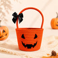 Halloween Woven Cotton Rope Pumpkin Basket 6W10BBG1749