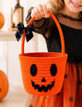 Halloween Woven Cotton Rope Pumpkin Basket 6W10BBG1749