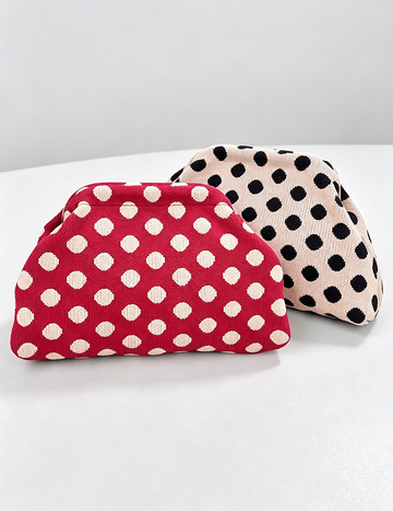 Polka Dot Color Block Evening Handbag 6W10BBG1877