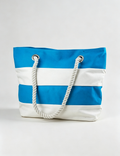 Minimalist Color Block Striped Canvas Shoulder Bag MK2BLW6W10BBG557