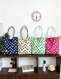 Vintage Polka Dots Reversible Lightweight Shoulder Bag MK2BLW6W10BBG569