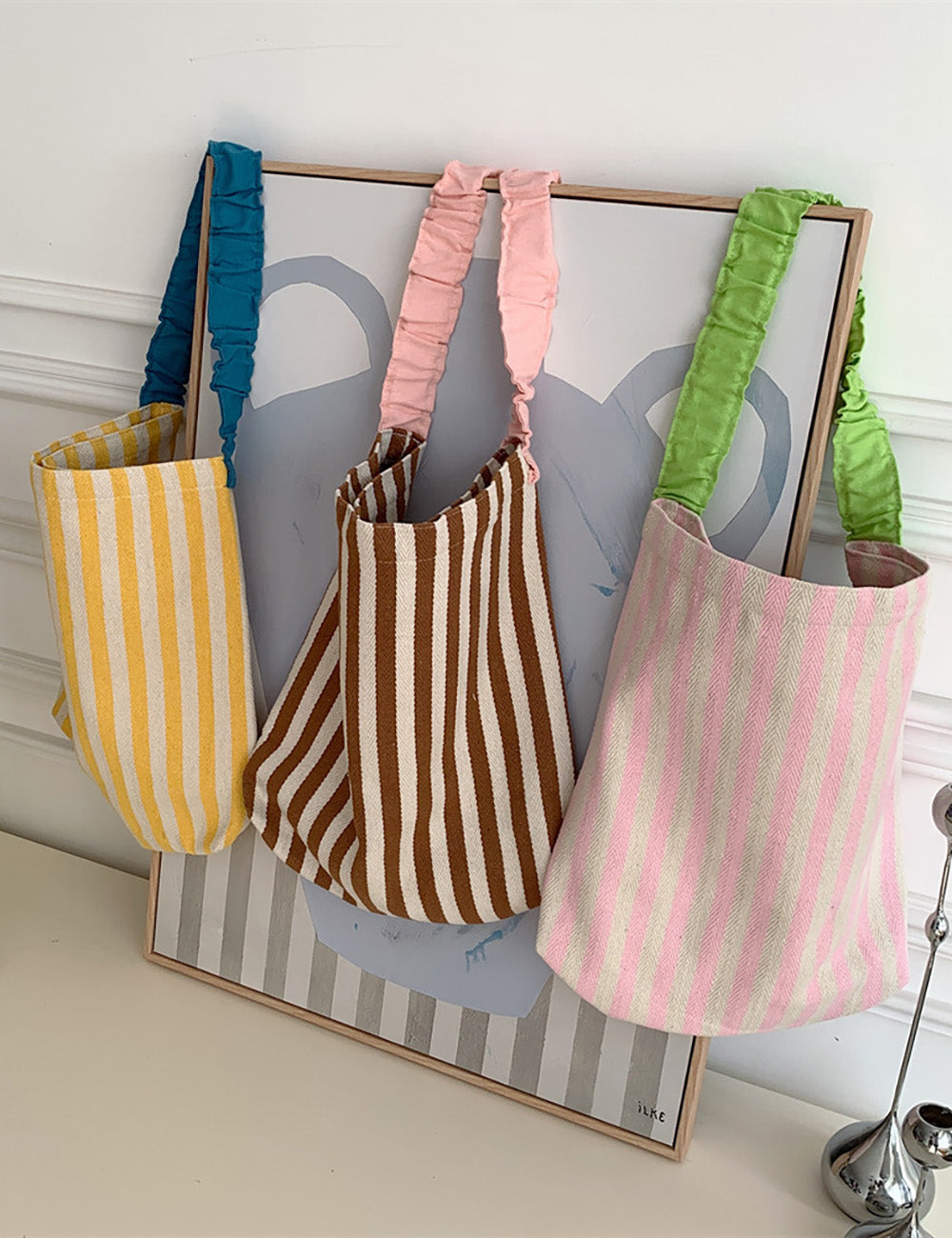 Trendy Striped Canvas Ruffled - DippedShop Wholesale - #1267