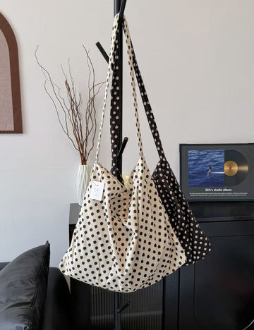 Simple Polka Dots Portable Crossbody Bag MK2BLW6W10BBG587