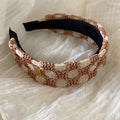 Woven Straw Argyle Diamond Headband 6W6HBD282
