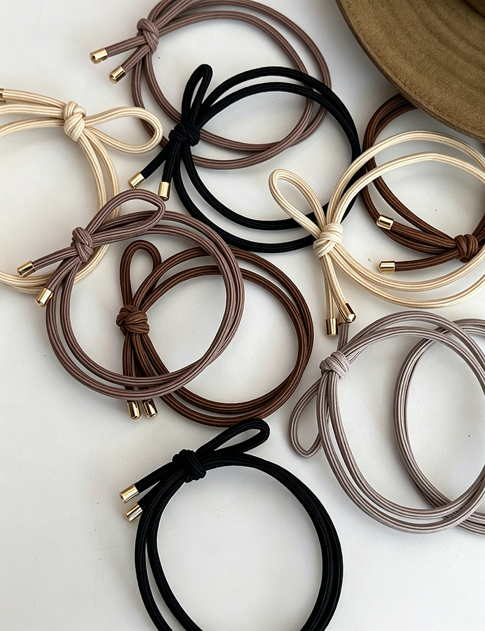 Minimalist Solid Color Bowknot Elastic Hair Tie MK2BLW6W6HHT12