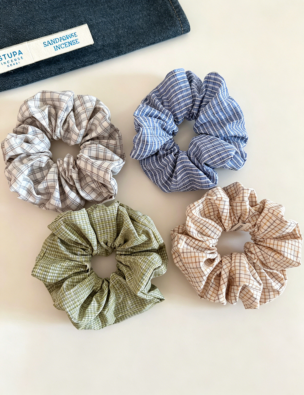 Classic Simple Plaid Hair Scrunchie MK2BLW6W6HSR13