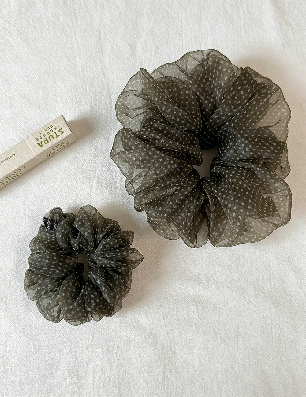 Polka Dot Organza Hair Scrunchie MK2BLW6W6HSR34