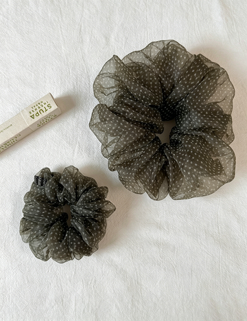 Polka Dot Organza Hair Scrunchie MK2BLW6W6HSR34