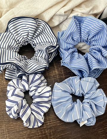 Simple Layered Stripe Hair Scrunchie MK2BLW6W6HSR37