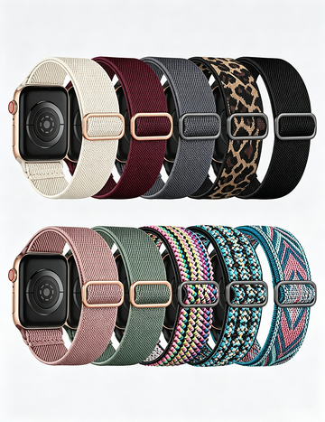 Minimalist Solid Color Nylon Weave Watch Band 6W6JWA111