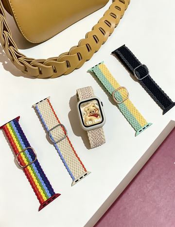 Color Block Nylon Weave Watch Band 6W6JWA140