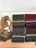 Jacquard Beaded Knit Scarf - DippedShop Wholesale - #4803