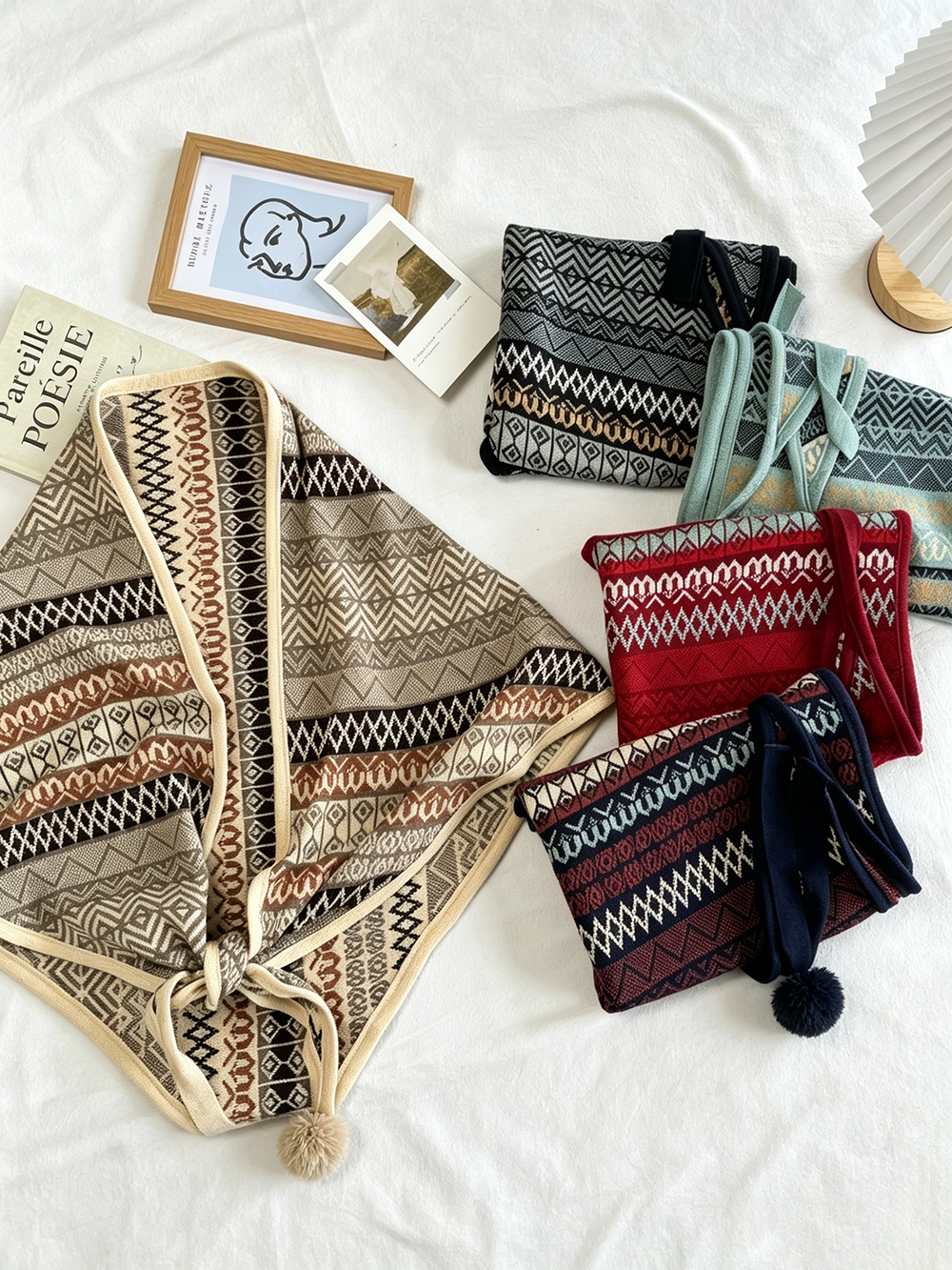 Knit Triangle Shawl - DippedShop Wholesale - #9763