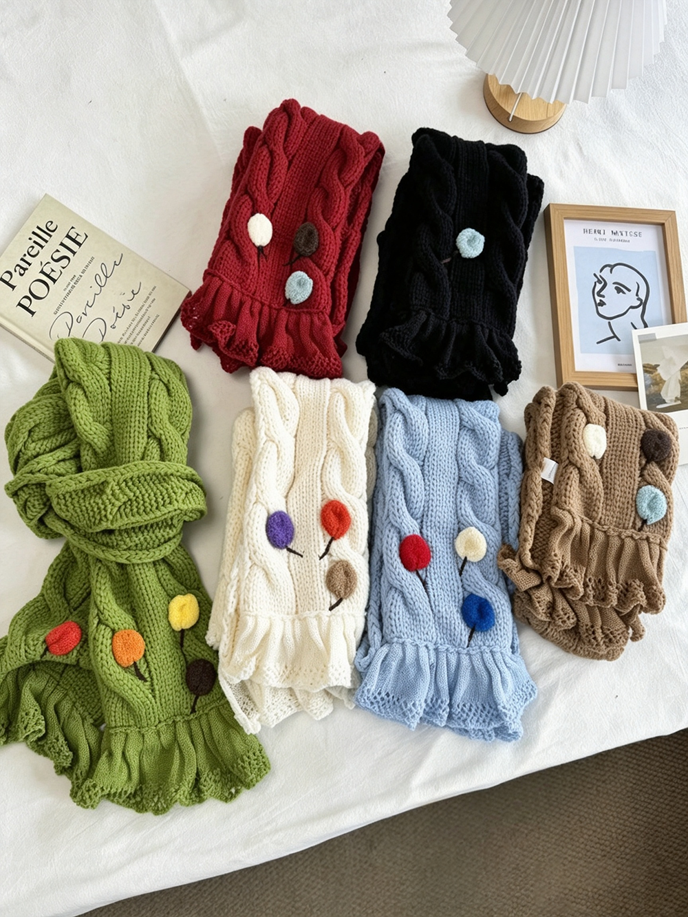 Rainbow Cable Knit Scarf - DippedShop Wholesale - #2355