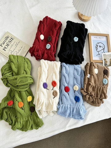 Rainbow Cable Knit Scarf - DippedShop Wholesale - #2355