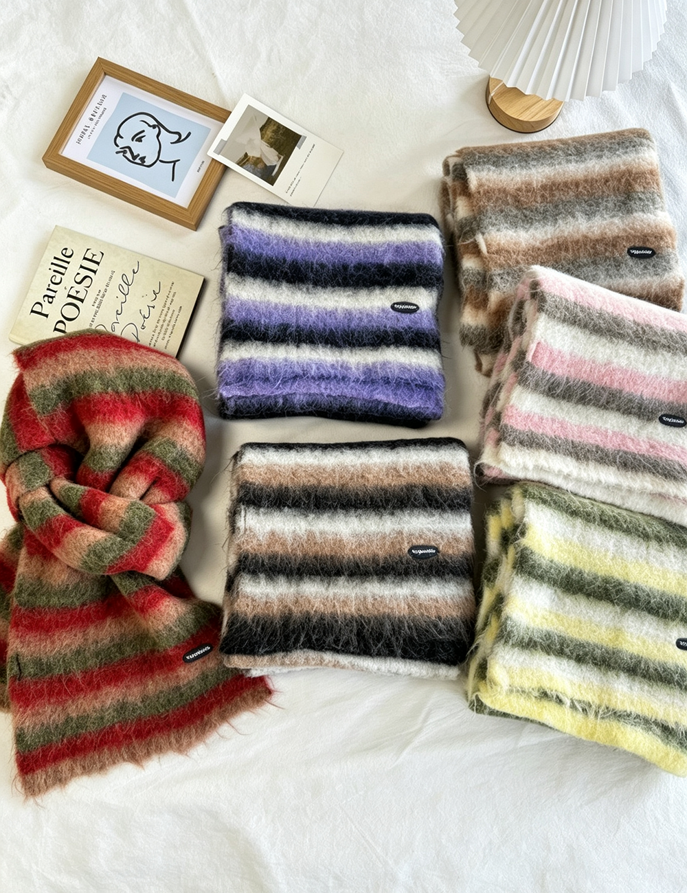 Chunky Knit Striped Scarf - DippedShop Wholesale - #2435