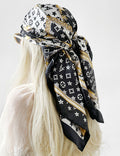 Vintage Leopard Print Soft Square Stain Head Scarf MK2BLW6W6NSI41