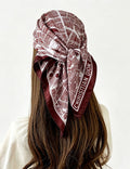 Vintage Cashew Print Square Stain Headscarf MK2BLW6W6NSI43