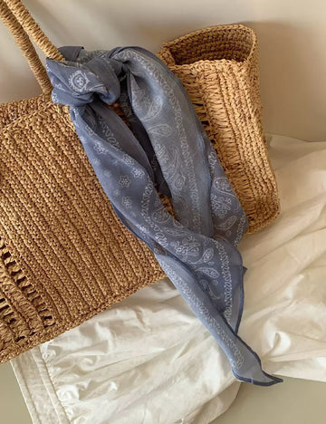 Retro Camo Print Lightweight Silk Scarf MK2BLW6W6NSI47