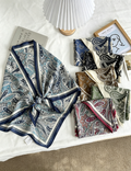 Retro Cashew Print Waist Belt Silk Scarf MK2BLW6W6NSI59