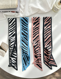 Stylish Zebra Print Narrow Soft Silk Scarf MK2BLW6W6NSI66