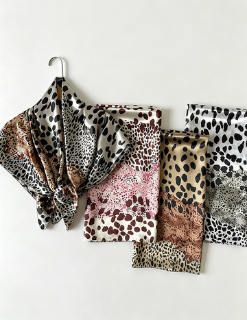 Vintage Leopard Print Soft Square Head Scarf MK2BLW6W6NSI69