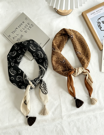 Vintage Cashew Print Soft Square Silk Scarf MK2BLW6W6NSI77
