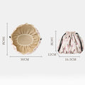 Stylish Peach Print Portable Makeup Bag MK2BW6S10BOB52