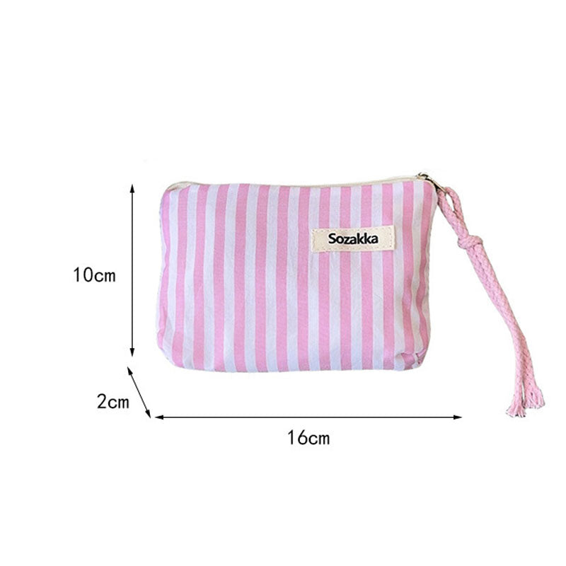 Stylish Color Block Striped Mini Makeup Bag MK2BW6S10BOB53