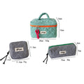 Color Block Plaid Large Capacity Makeup Bag MK2BW6S10BOB57