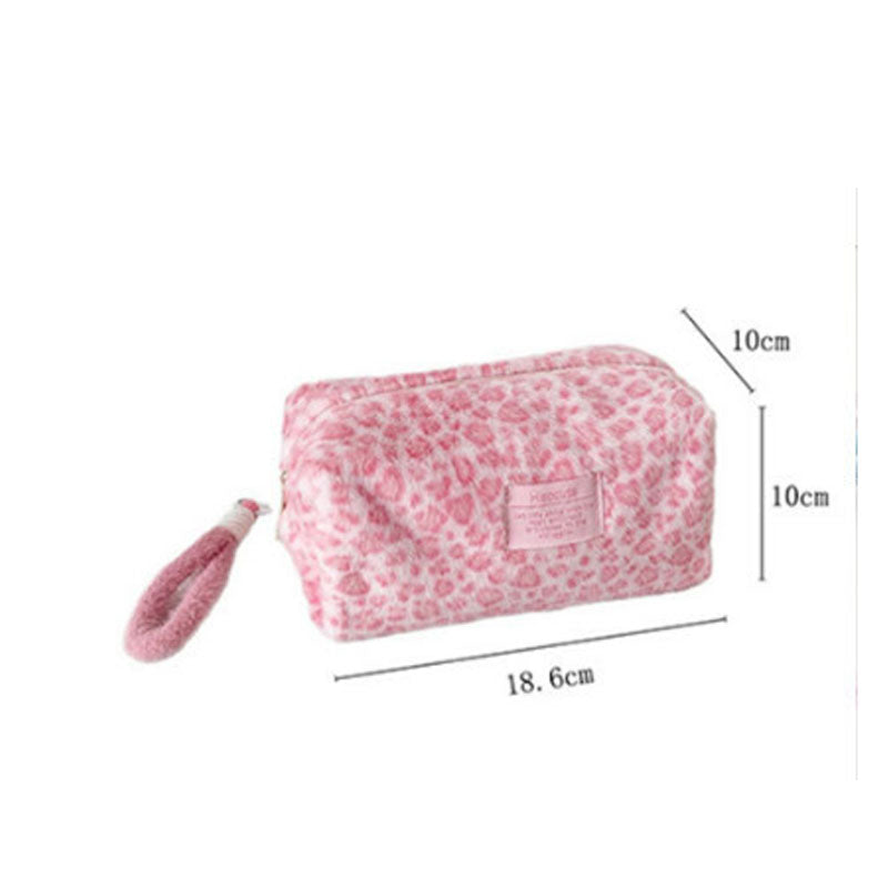 Stylish Leopard Lint Large Capacity Makeup Bag MK2BW6S10BOB59