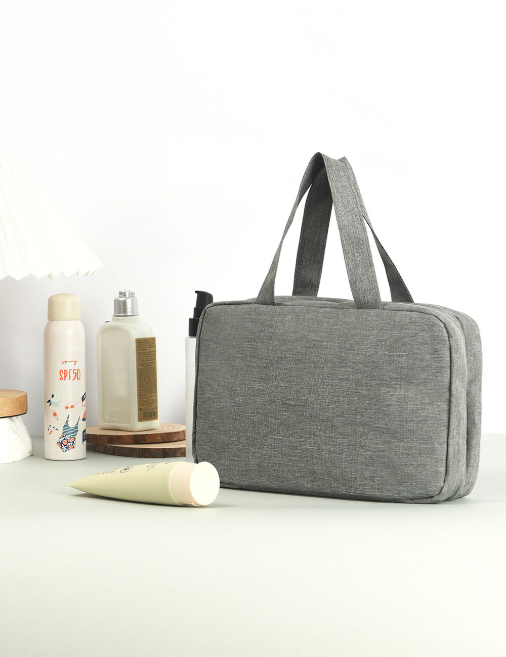 Simple Solid Color Multi-Layer Makeup Bag MK2BW6S10BOB61