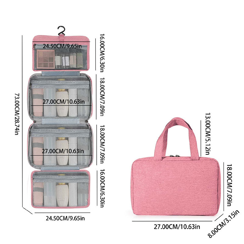 Simple Solid Color Multi-Layer Makeup Bag MK2BW6S10BOB61