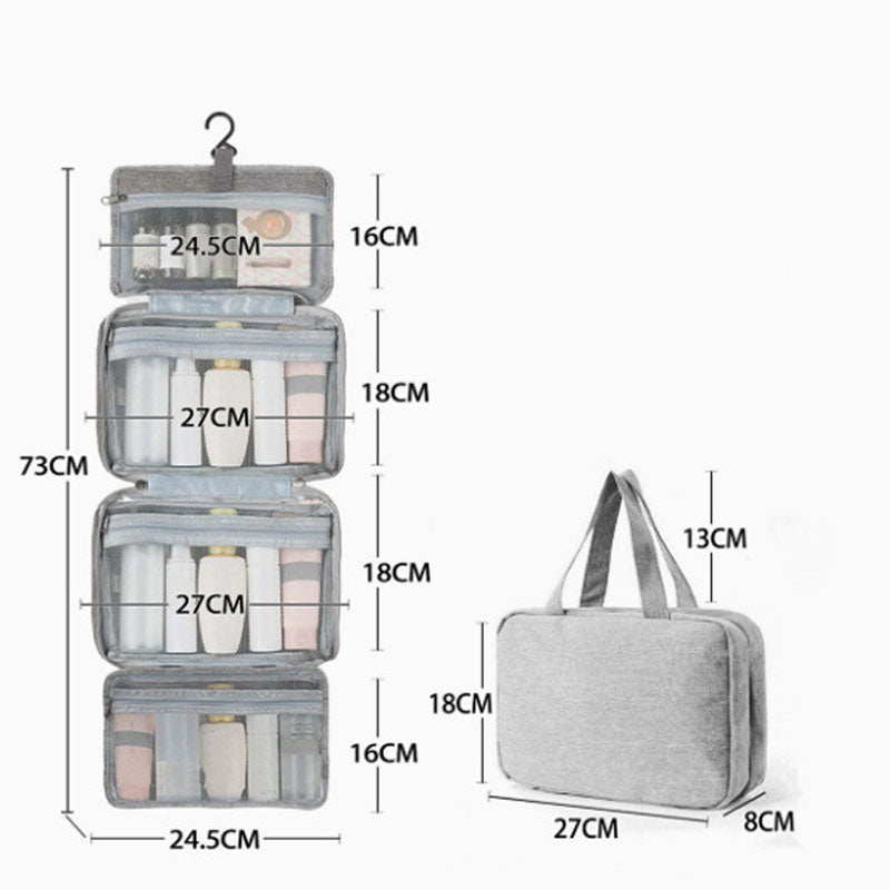 Simple Solid Color Multi-Layer Makeup Bag MK2BW6S10BOB61