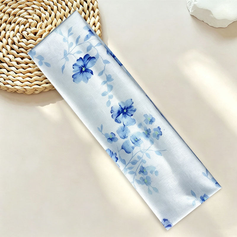 Sweet Floral Print Stretchy Wide Knit Headband MK2BW6W6HBD83