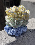 Color Block Striped Double Layer Ruffle Hair Scrunchie MK2BW6W6HSR02