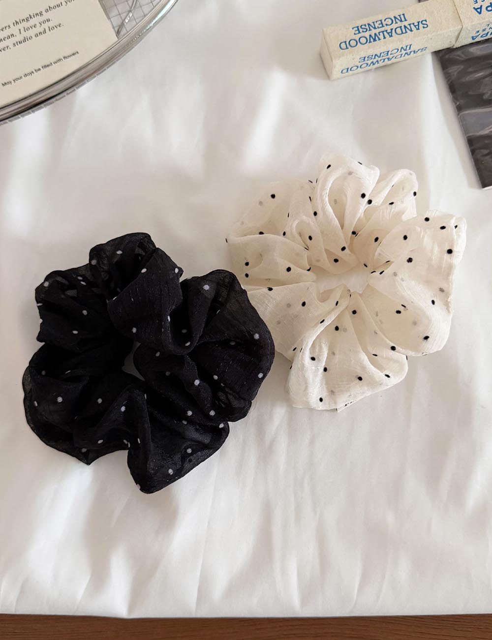 Romantic Polka Dot Mesh Hair Scrunchie MK2BW6W6HSR05