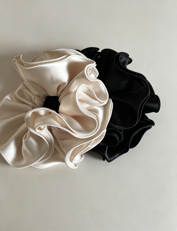Satin Ruffle Edge Hair Scrunchie MK2BW6W6HSR08