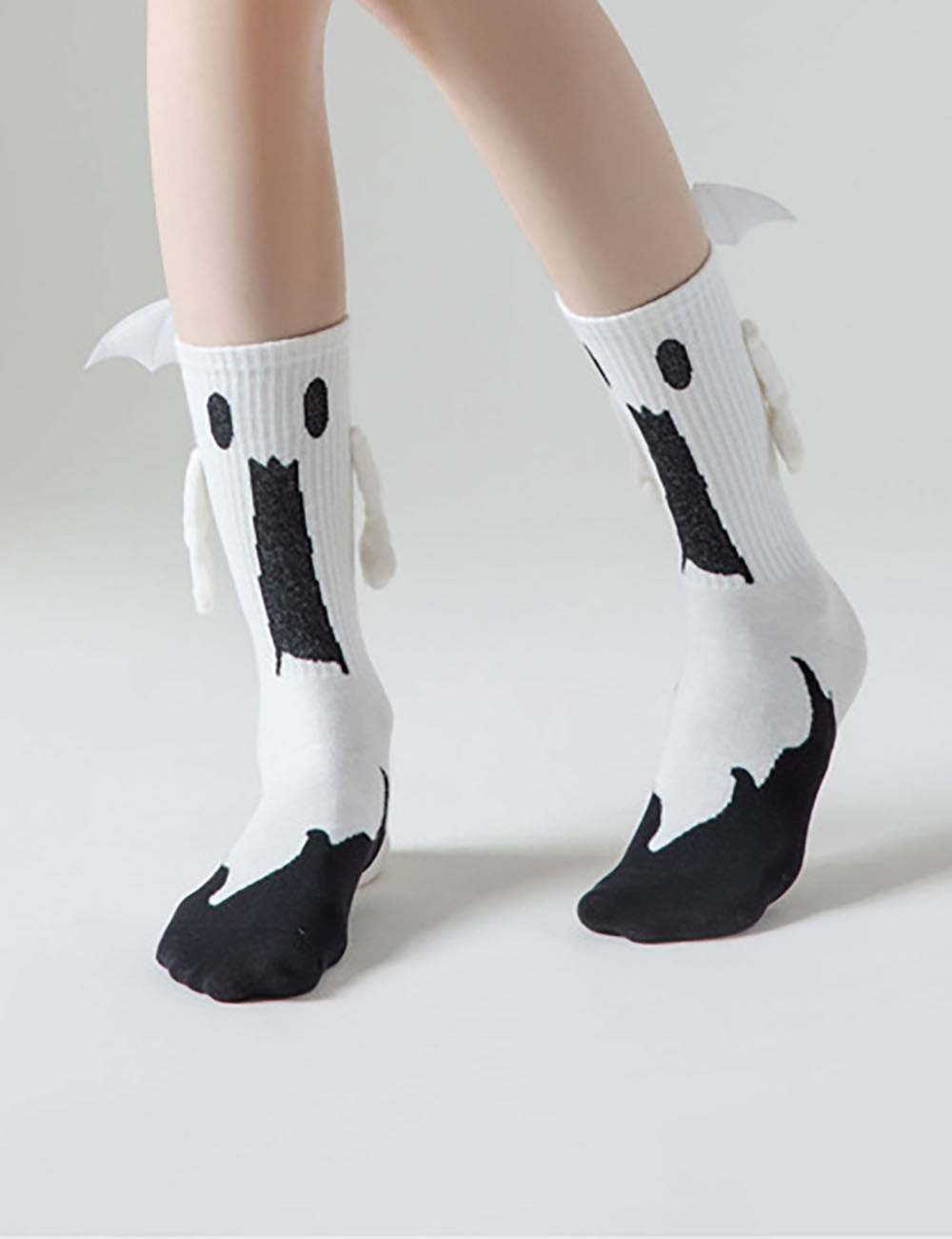 Halloween Spooky Cute Magnetic Ghost Bat Funny Socks 6W8FSO587