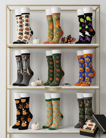 Creative Halloween Novelty Crew Socks 6W8FSO588
