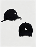 Double Brim Puppy Embroidery Plaid Baseball Caps MK2COW6W6HAT211