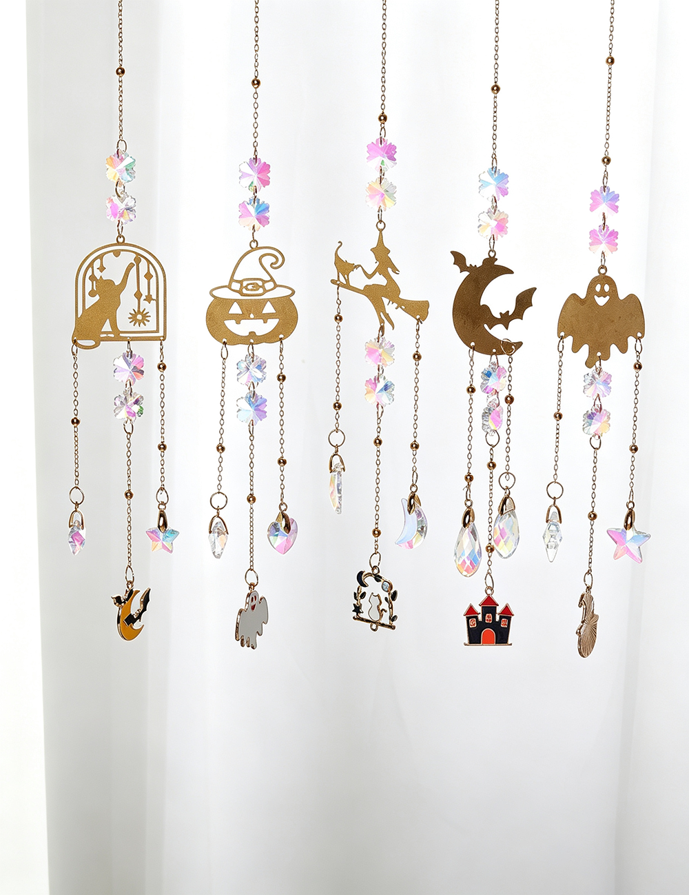 Classic Pumpkin Shape Heart Crystal Hanging Suncatchers MK2CZAS6H7HLS53