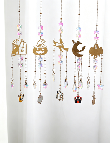 Classic Pumpkin Shape Heart Crystal Hanging Suncatchers MK2CZAS6H7HLS53